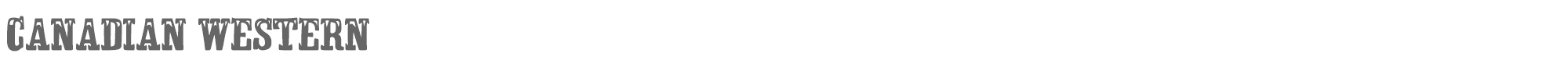 Sample characters Canadian Western Font